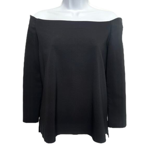 Zara Basic Off Shoulder 3/4 Sleeve Swing Top/L - Picture 1 of 5